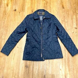 L.L. Bean Navy Quilted Utility Jacket